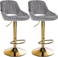 CLP Barhocker Milet (Set, 2er), Samtbez&uuml;ge, h&ouml;henverstellbar, drehbar