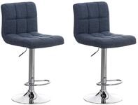CLP Barhocker Peru Stoff (Set, 2 St., 2er), dreh-&h&ouml;henverstellbar, Metall