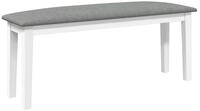 vidaXL Essbank Bank 110 cm Wei&szlig; Massivholz Gummibaum