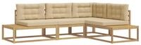 vidaXL Sofaelement Outdoor-Sofagarnitur Wei&szlig; 277,5 x 198,5 x 73 cm Polyester...