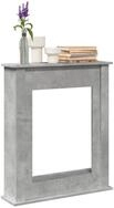 vidaXL Dekokamin, Kaminumrandung Betongrau 75x20x87,5 cm Holzwerkstoff