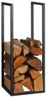 relaxdays Kaminholzregal Schwarzes Kaminholzregal aus Metall, BxTxH:30x30x75 cm