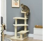 PawHut Kratzbaum mit Sisals&auml;ulen, Katzenkratzbaum, Katzen Kletterbaum,...
