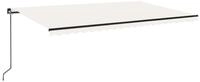 vidaXL Markise Sonnenschutz Manuell Einziehbar 500x300 cm Creme