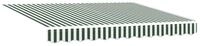 vidaXL Markise Markisenersatzstoff Gr&uuml;n und Wei&szlig; 3 x 2,5 m Polyester (1-St)