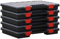 vidaXL Werkzeugbox Sortimentsk&auml;sten 5 Stk. 40x30x5 cm Polypropylen (5 St)
