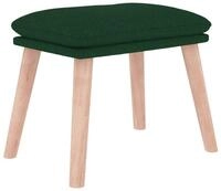 vidaXL Fu&szlig;hocker, Sitzhocker Dunkelgr&uuml;n 45x29,5x35 cm Stoff