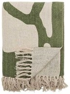 Wohndecke Bloomingville Decke DALMINE Natur Gr&uuml;n 160x130 cm, Bloomingville