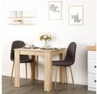 Homestyle4u Essgruppe Esstisch 80x80 2 St&uuml;hle Grau Braun Holz K&uuml;chentisch...