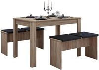 VCM Essgruppe Holz Essgruppe Tischgruppe Tisch B&auml;nke Esal XL, (Set, 1-tlg., 1x