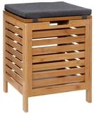 5five Simply Smart W&auml;schekorb Badhocker BAMBOO mit W&auml;schekorb, 2in1