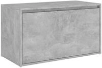 vidaXL Sitzbank, Flurbank 80x40x45 cm Betongrau Holzwerkstoff