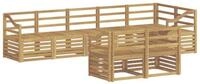 vidaXL Gartenlounge-Set Outdoor-Sofagarnitur 8 pcs Wei&szlig; 304 x 126,5 x 73 cm,...
