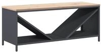vidaXL Kaminholzregal Brennholzregal mit Holzplatte Anthrazit 100,5x35,5x40 cm