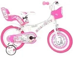 Dino Bikes Kinderfahrrad Hello Kitty 14" Kinderfahrrad 3-6 Jahre, 1 Gang, ohne
