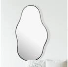 FINEBUY Wandspiegel Design in organischer Form 40x80 cm Spiegel Flur Garderobe