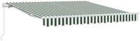 vidaXL Markise Ausziehbare Markise Gr&uuml;n und Wei&szlig; 350 x 250 cm (1-St)