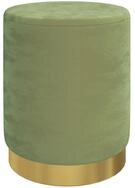 vidaXL Hocker Runder Aufbewahrungshocker Senfgr&uuml;n Samt 31 x 37 cm (1 St)