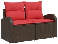 vidaXL Loungesofa Gartensofa Braun 124 x 62 x 85cm Poly-Rattan, 1 Teile