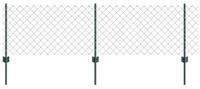 vidaXL Gartenzaun Kettenzaun mit Pfosten 10 x 0,6 m PVC-beschichteter Stahl...