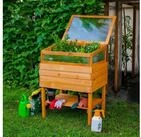 dobar Fr&uuml;hbeetaufsatz Kubus 2.0, hellbraun, aus FSC&reg;-zertifiziertem...