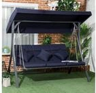 Outsunny Hollywoodschaukel Gartenschaukel mit Sonnendach, 3-Sitzer,...