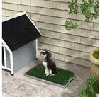 PawHut Hundetoilette Kunstgras mit Tablett f&uuml;r T&ouml;pfchentraining, drinnen und