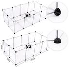 lionto Freigehege, flexibles Kunststoffgehege mit Bodenplatten, 145x74x47 cm,