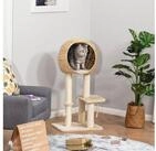 PawHut Kratzbaum K&auml;tzchen M&ouml;bel mit Katzenh&ouml;hle Ballspielzeug, Sisal weiche