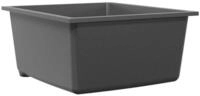vidaXL Granitsp&uuml;le K&uuml;chensp&uuml;le Grau 38 x 44 x 20 cm Granit, Rechtwinklig,...