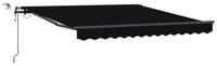 vidaXL Markise Markisenstoff Schwarz 300 x 250 cm Polyester (1-St)