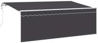 vidaXL Markise Einziehbare Markise Anthrazit 350 x 200 cm (1-St)