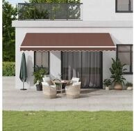 vidaXL Markise Markise Automatisch mit LED Braun 500x350 cm