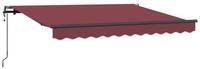 vidaXL Markise Einziehbare Markise Bordeauxrot 250 x 200 cm Stoff (1-St)