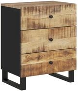 vidaXL Nachtkommode, Nachttisch 50x33x62 cm Massivholz Mango & Holzwerkstoff