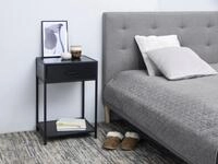 ACTONA GROUP Nachttisch, Metallgestell, Industrie-Look, Schublade und...