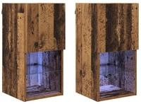 vidaXL TV-Schrank Wandmontierte TV-Schr&auml;nke 2 pcs Altholz 30,5 x 30 x 60 cm...