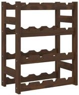 vidaXL Weinregal, Flaschenregal f&uuml;r 16 Flaschen Braun Massivholz Kiefer