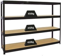 PROREGAL&reg; Schwerlastregal Robustes Steckregal Lastenregal DINO mit 4 stabilen