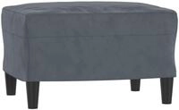 vidaXL Fu&szlig;hocker, Sitzhocker Dunkelgrau 60x50x41 cm Samt