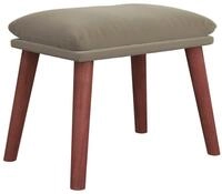 vidaXL Polsterhocker Fu&szlig;hocker Hellgrau 45x29,5x35 cm Samt (1 St)