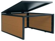 MCW M&auml;hroboter-Garage MCW-L45-D, BxTxH: 60x70x35 cm, Deckel &ouml;ffnet mit