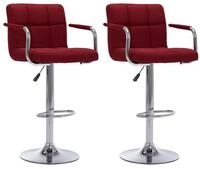 vidaXL Barhocker Barhocker 2 Stk. Weinrot Stoff (2 St)