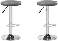 vidaXL Barhocker Barhocker 2 Stk. Grau Kunstleder (2 St)