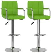 vidaXL Barhocker Barhocker 2 Stk. Gr&uuml;n Kunstleder (2 St)
