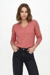 ONLY V-Ausschnitt-Pullover ONLCAMILLA V-NECK L/S PULLOVER KNT NOOS Materialmix,