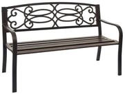 PROREGAL&reg; Gartenbank 87x127x58cm Bank Sitzbank 2-Sitzer pulverbeschichteter...