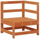 vidaXL Sofaelement Gartenecksofa Massives Kiefernholz Wachsbraun 62 x 62 x 70,5...