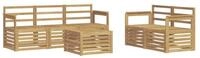 vidaXL Gartensofa Sofagarnituren Massivholz, 6 Teile