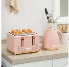 HOMCOM Toaster Wasserkocher Fr&uuml;hst&uuml;ck-Set: 1,7L, 4 Scheiben, 7...